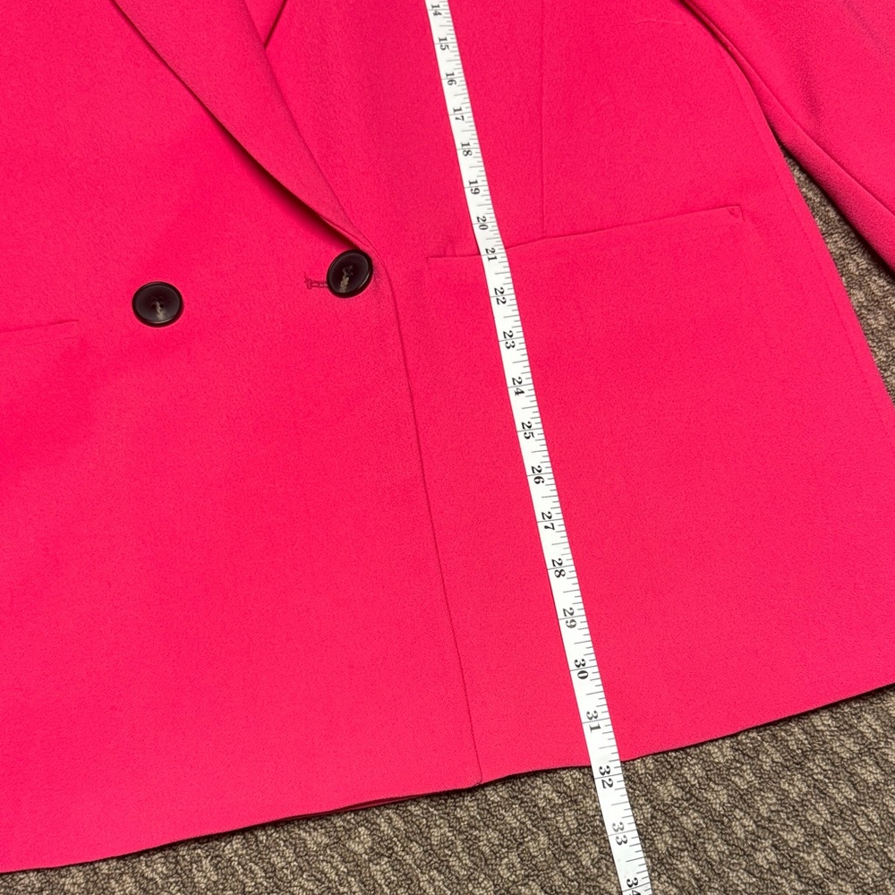 Zara Women's Bright Pink Suit Jacket sz XL - Picture 2 of 5